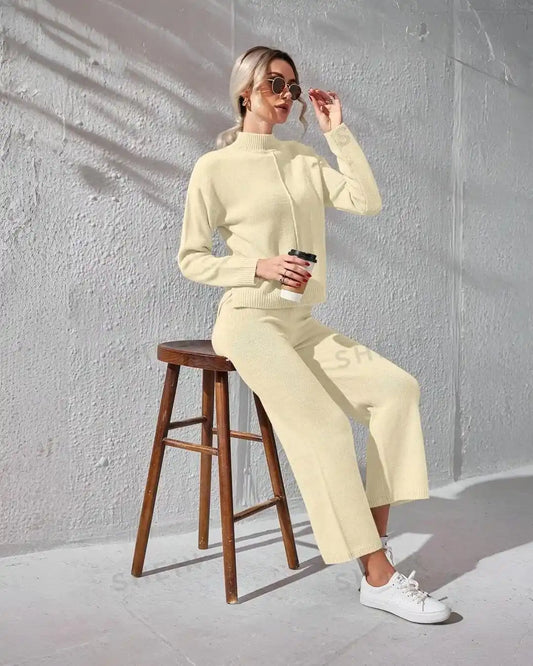 "Fawn co-ord set for women – basic 2 piece winter nightwear"