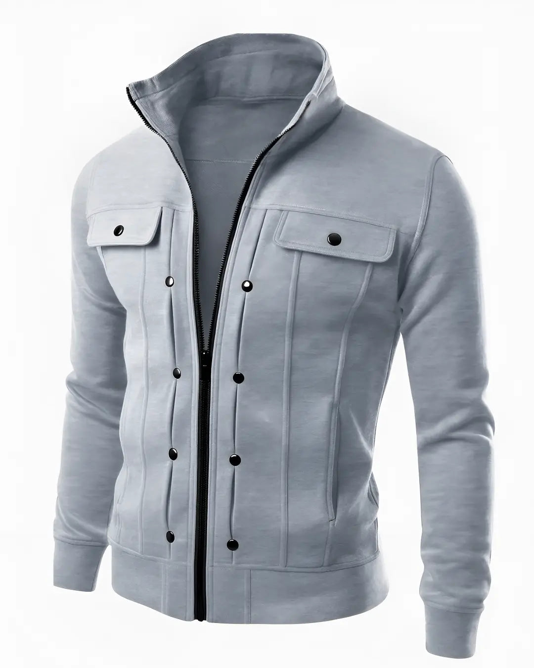 Men's Grey Mexican Style Zipper Jacket for men in Pakistan