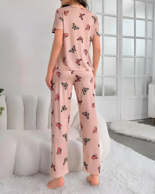 "Women's Monach nightgown featuring butterfly print – stylish nightwear"