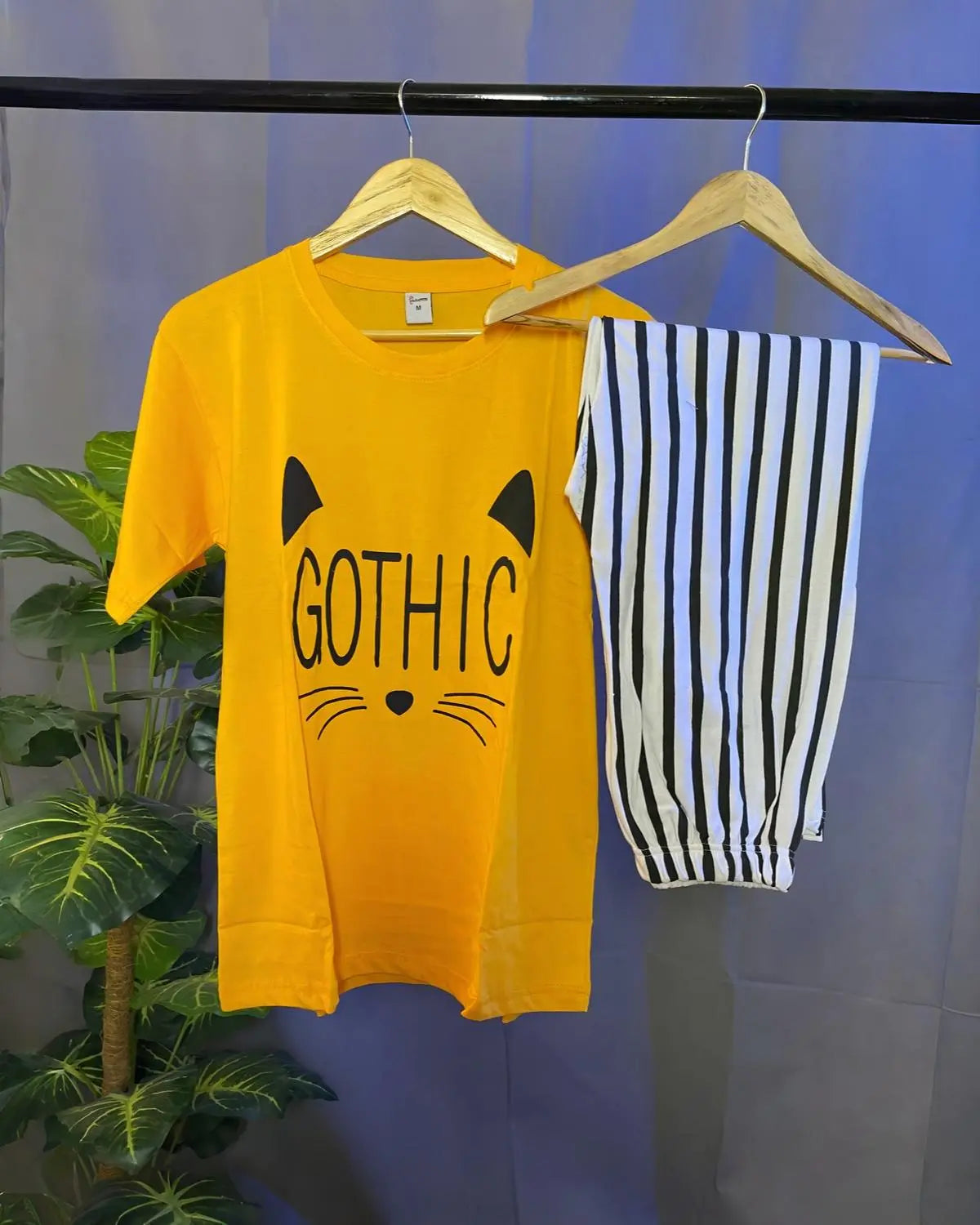 Yellow Gothic Nightwear Set