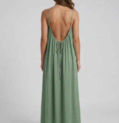 Elegant Green Maternity Maxi Nightdress