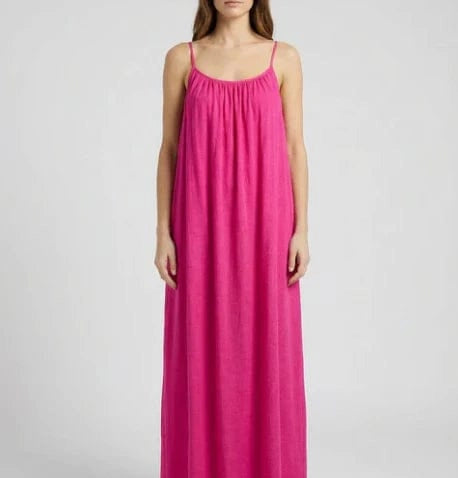 Elegant Pink Maternity Maxi Nightdress Soft Comfortable Women Nightwear Pakistan