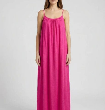 Elegant Pink Maternity Maxi Nightdress Soft Comfortable Women Nightwear Pakistan