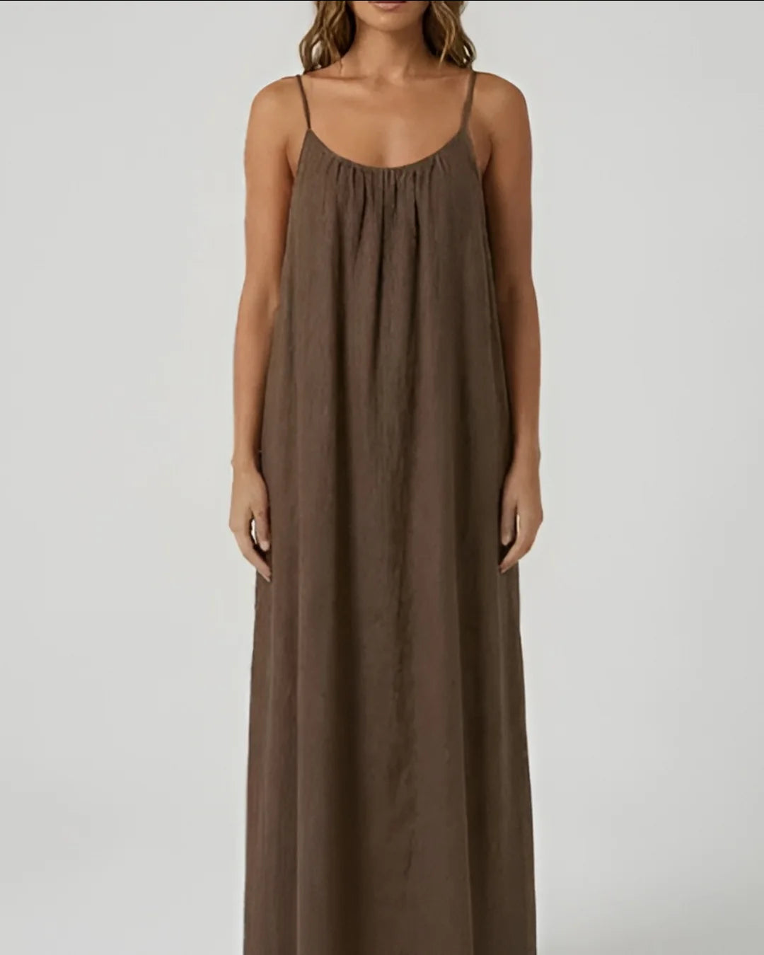 Elegant Brown Maternity Maxi Nightdress Soft Comfortable Women Nightwear Pakistan