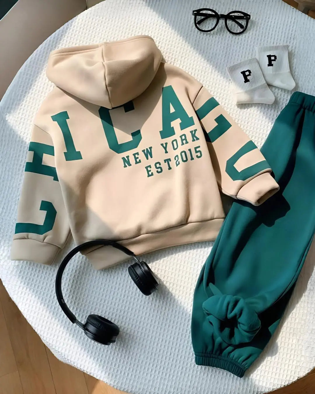 Kids Winter Fleece Suit—New York Print in warm soft fleece by Trendy Wears