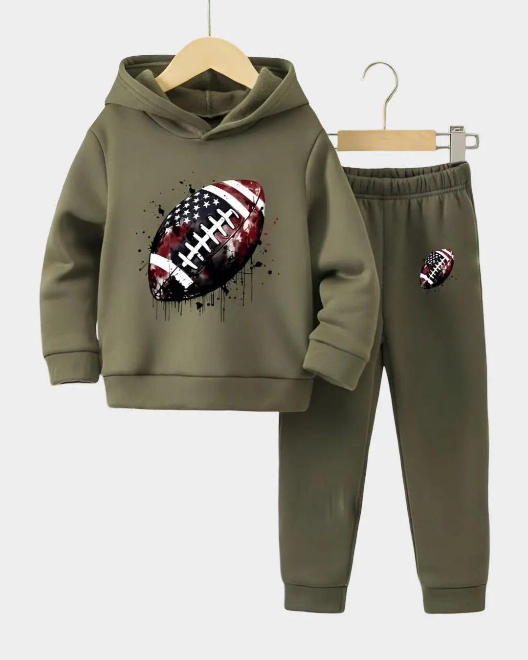 Kids Winter Fleece Suit – Rugby Sport Print in soft warm fleece by Trendy Wears