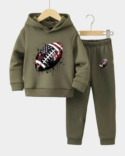 Kids Winter Fleece Suit – Rugby Sport Print in soft warm fleece by Trendy Wears