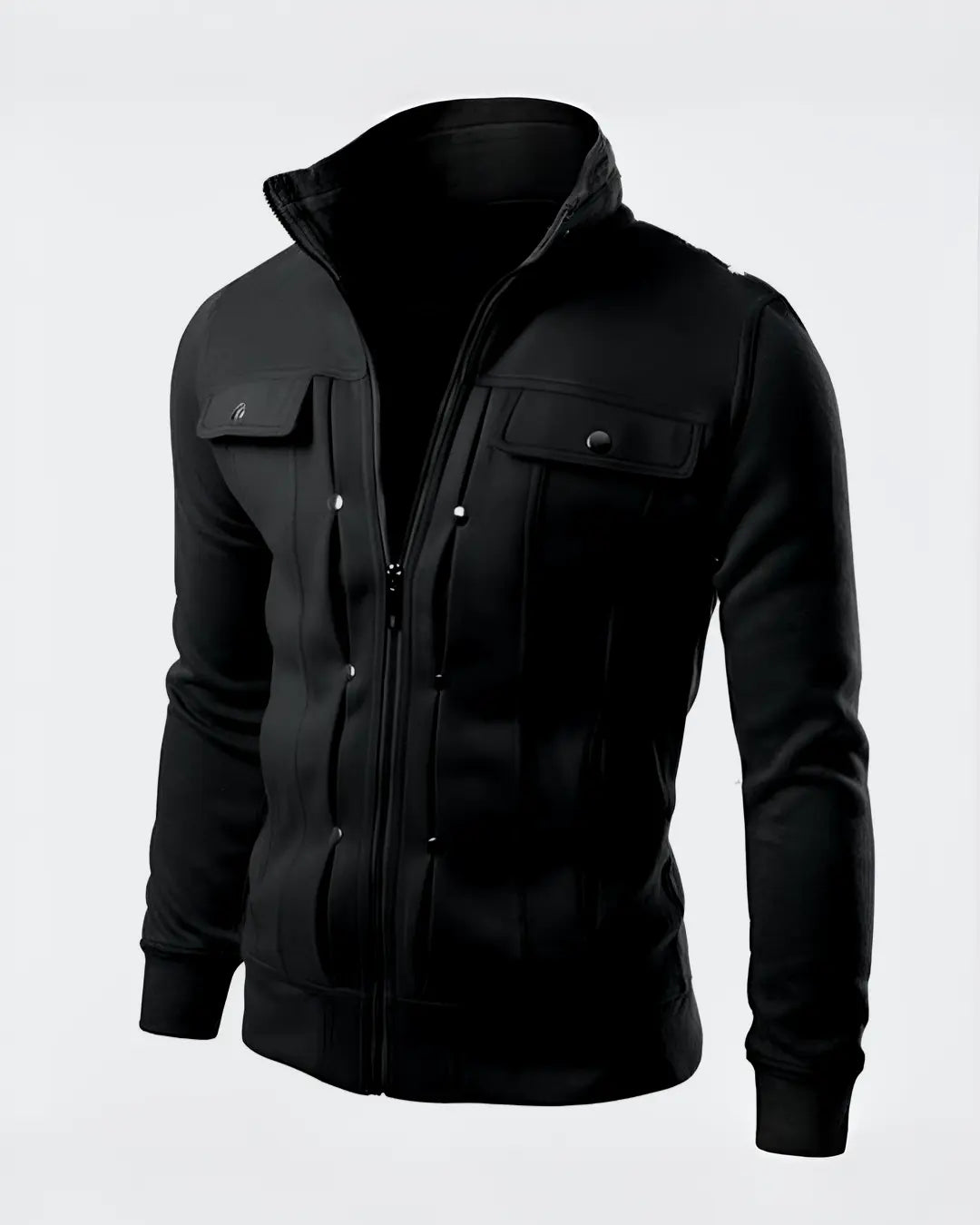 Men's Black Mexican Style Zipper Jacket for men in Pakistan