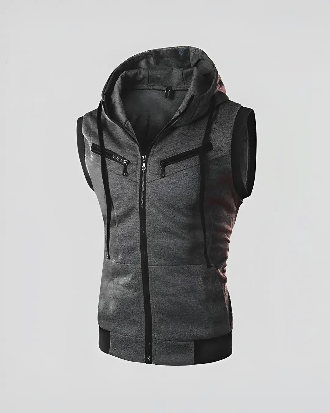 Men's Winter Fleece Hooded Vest – Charcoal Grey for winter in Pakistan
