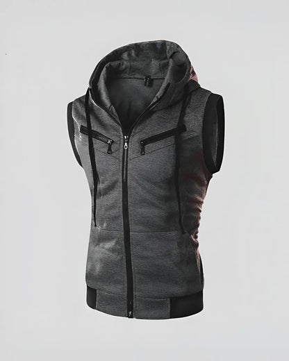 Men's Winter Fleece Hooded Vest – Charcoal Grey for winter in Pakistan