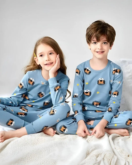 Safri printed cotton night suit for kids – cozy sleepwear Pakistan