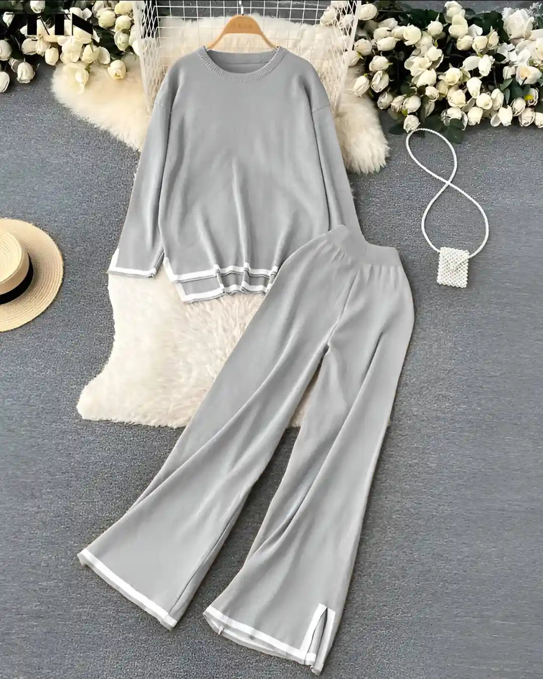 Winter Full Sleeve Co-Ord Set with Plazzo 2 PC