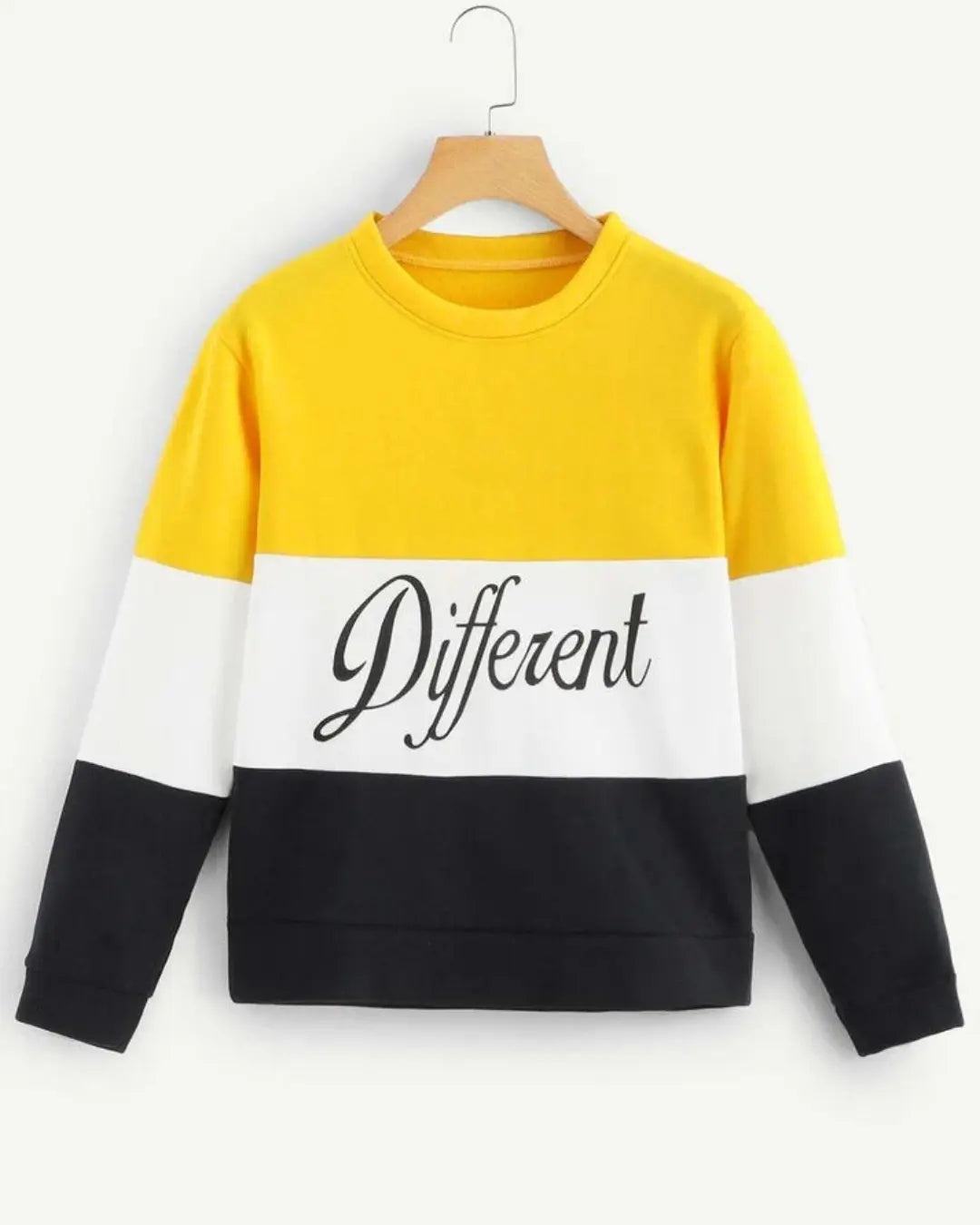 A warm winter sweatshirt shown in a variety of different printed designs.