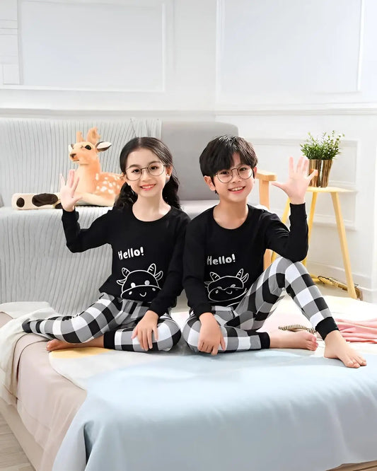 Hello Print Kids Night Suit