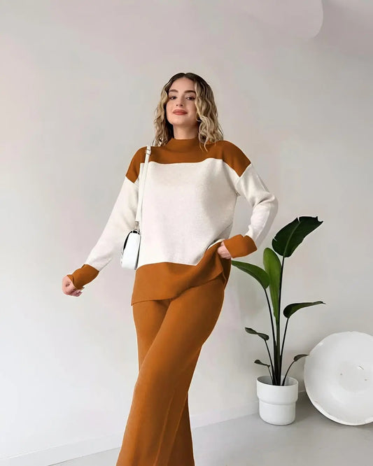 Camel Winter panel 2-piece fleece co-ord night suit for women – Pakistan